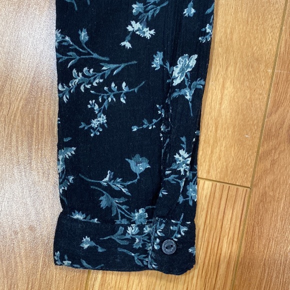 Denim & Supply Ralph Lauren Black floral dolman sleeve tunic top sz M - Picture 8 of 14